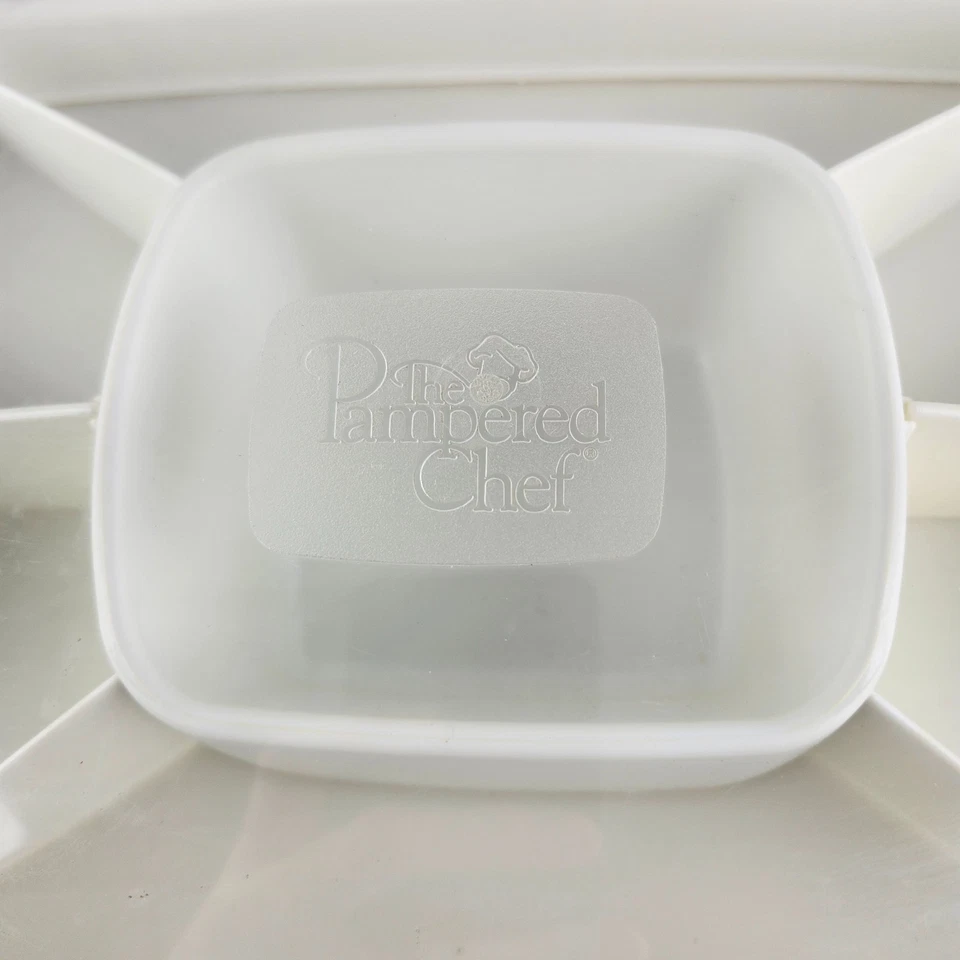 Bandeja de servidor rectangular para huevos Chillzanne PAMPERED CHEF #2781 fiesta navideña Foto 4 de 4