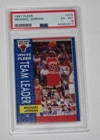 1991 Fleer Basketball Card #375 MICHAEL JORDAN Team Leader Graded PSA 6 EX-MT