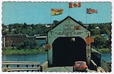 Postcard Longest Covered Bridge In The World Hartland NB Moulton Maine