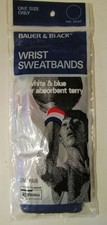 "Bauer  Black" red, white, and blue s/2 wrist sweatbands, vintage open package