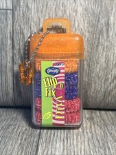 Goody Vintage Elastic Hairbows Diva Flip N Fix 2001 Orange Glitter Container NOS