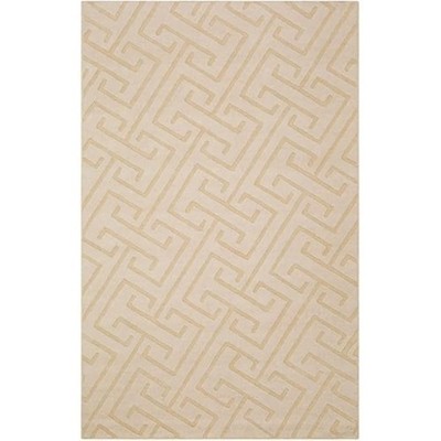 Hand Tufted Modern Design Wool Carpet Color Beige Room, Bedroom or Hall Rug