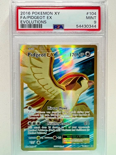 Pokemon - 2016 XY Evolutions FA/Pidgeot EX #104 - PSA 9 - MINT