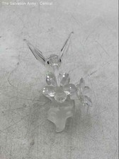 Swarovski Clear Silver Crystal Sparkling Humming Bird Figurine In Box