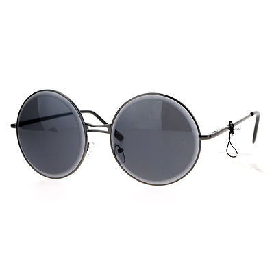 Designer Fashion Sunglasses Women's Round Circle Frame Beveled Lens
