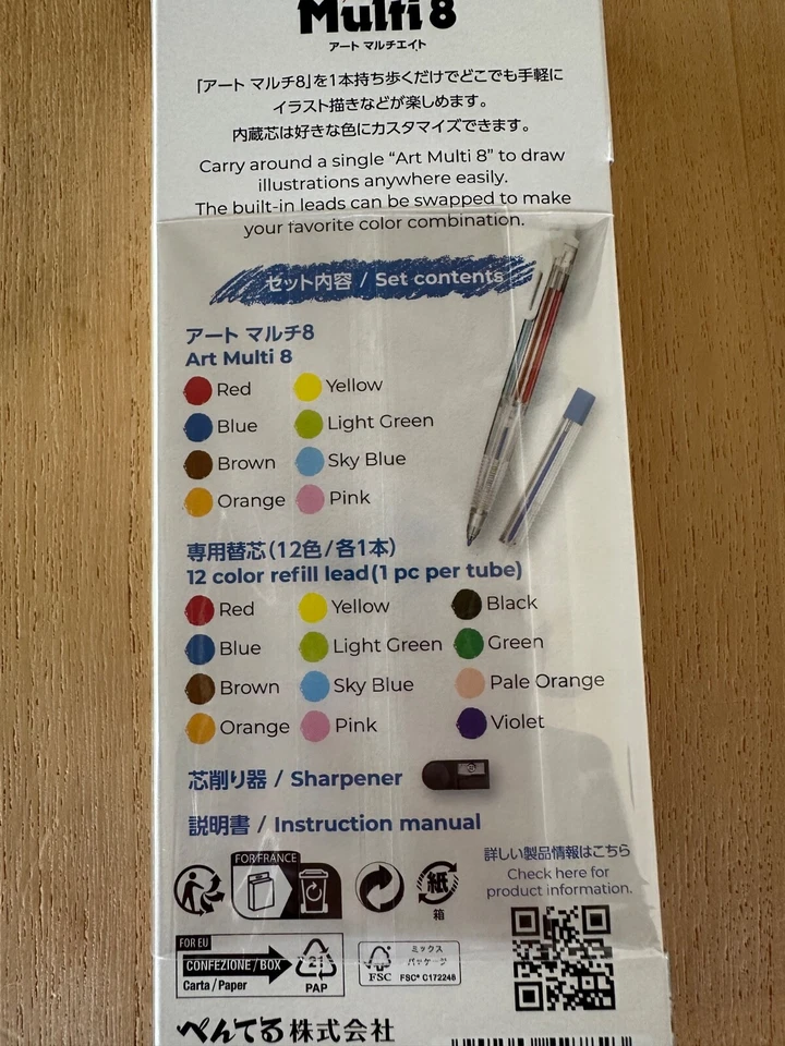 Pentel Art Multi 8 XPH804ST 8 Colores Soporte para Lápices Set + Recambios Boceto de Japón Foto 4 de 4