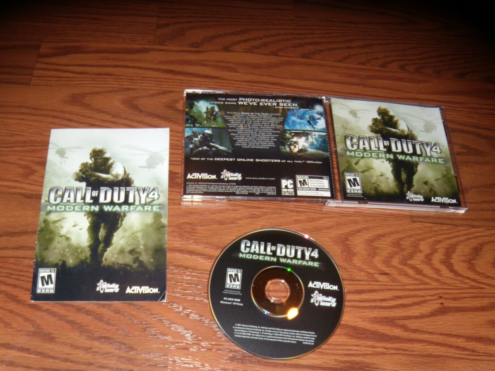 Call of Duty 4 Modern Warfare (PC 2007) With Case/Box & BooK CD SEE  DESCRIPTION