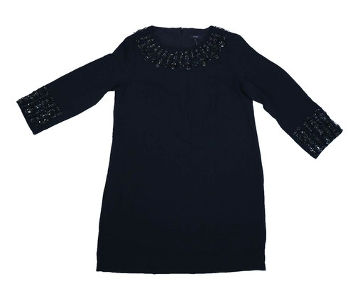 tassel beaded mini shift dress Vintage Zandra Rhodes Metallic Beaded Floral Silk Shift Dress – Recess main image 1