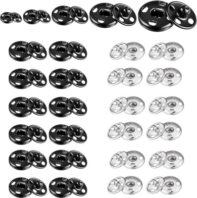 Snap Button Fasteners Black or Silver Metal Clothes Pocketbooks 20-50 PCS!
