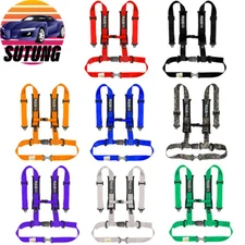 4 Point 2" Buckle Racing Car Safety Seat Belt Harness ATV UTV Go-Kart Universal
