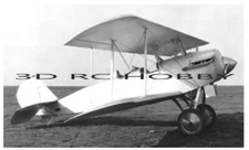 American Eagle Biplane 54" WS RC Airplane Laser Cut Balsa Ply Short Kit W/ Plans