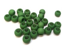 100 pcs. Army Green Matte Ball Spacer Beads - 10mm - 4.7mm Hole -Fit Paracord