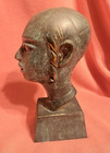 RARE Vintage Bronze Hasidic Jewish boy by David Klein. Pal Bell Israel Bust Head — photo 1