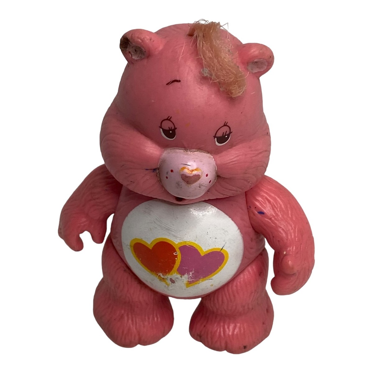 🥝 Vintage Kenner Care Bear LOVE-A-LOT Bear Poseable Figure Pink