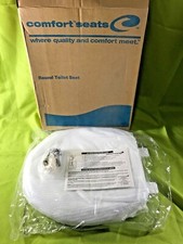 16.5" NEW IN BOX Round Bowl Toilet Seat White Plastic Comfort Seat