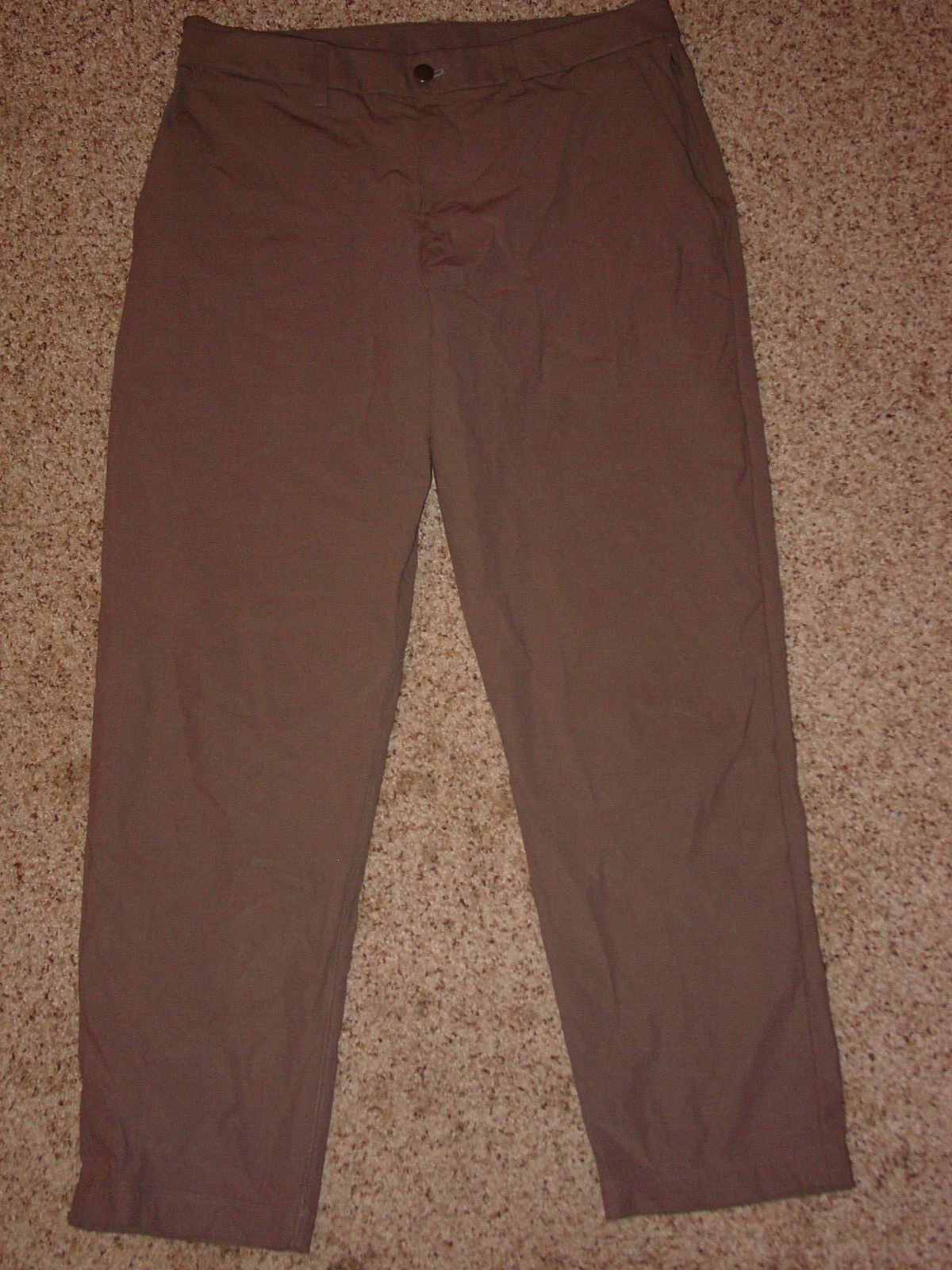Mens Lululemon Pants Solid Brown Lightweight Straight Leg Pants! Size 33x28