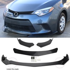 Front Bumper Lip Spoiler Splitter Body Kit Glossy Black For Toyota Corolla 09-21