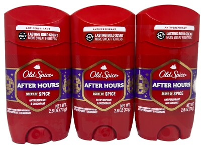 3X Old Spice After Hours Scent of Spice Antiperspirant Deodorant 2.6oz BB 4/26