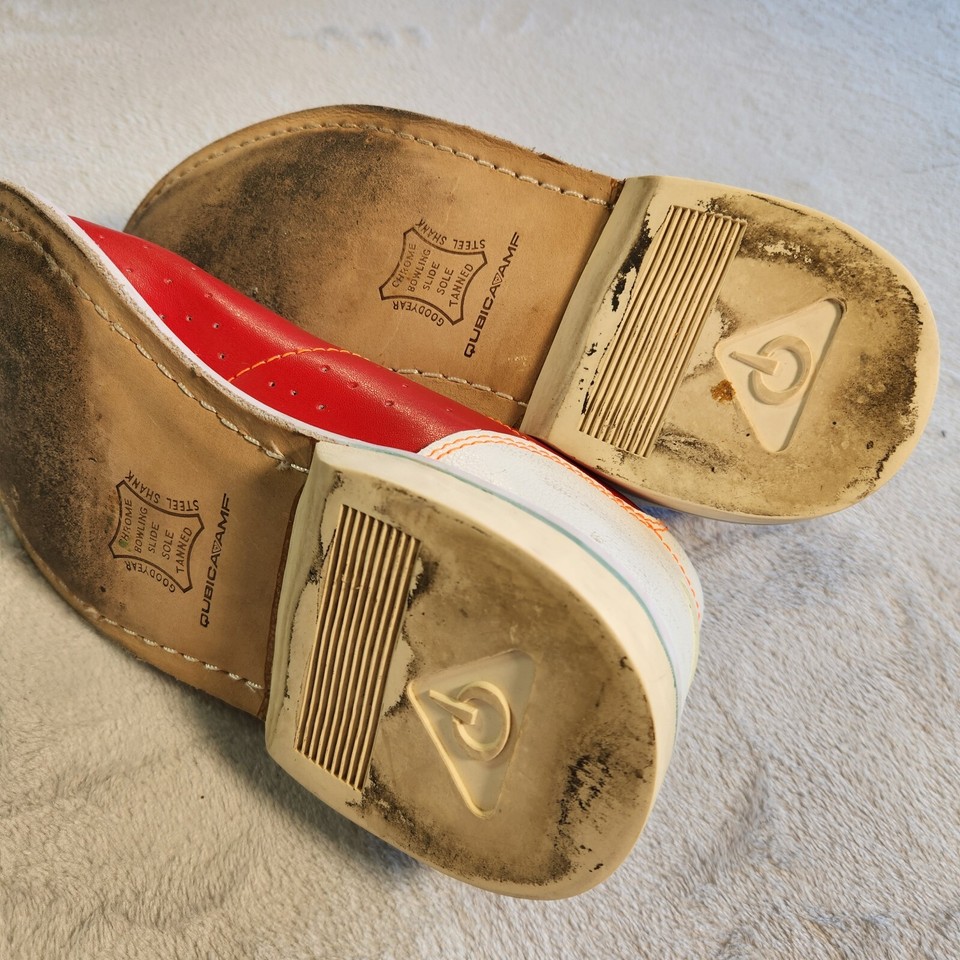 Qubica AMF Bowling Shoes Adult Mens 8 Womens 9.5 Black Red White