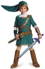 Link Prestige Nintendo Legend Zelda Fancy Dress Halloween Deluxe Child Costume
