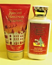 Bath & Body Works "BRIGHT CHRISTMAS MORNING" body scrub & body lotion