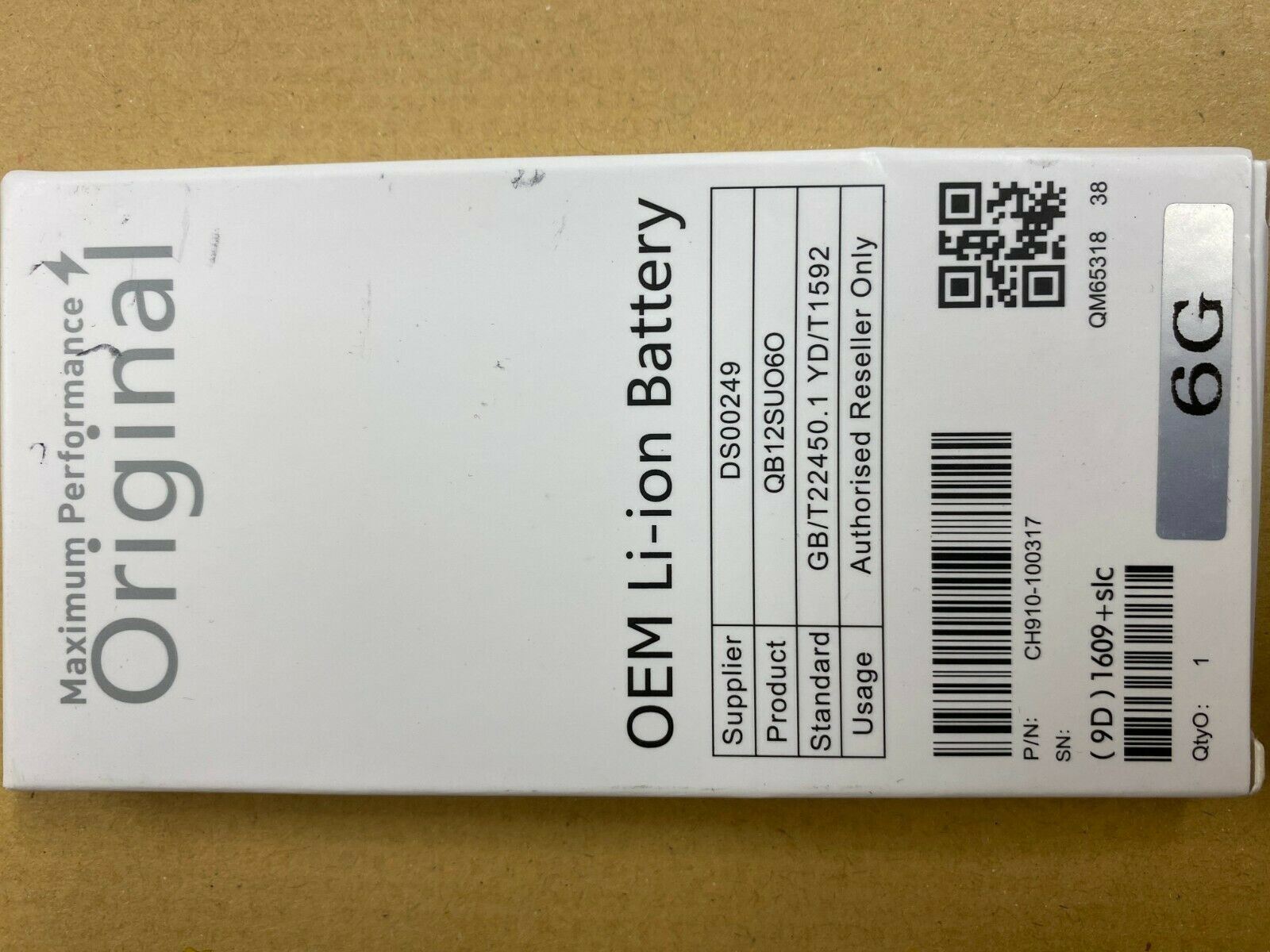 Apple iPhone 6 battery Replacement 1810mAh 3.82V Liion OEM top quality