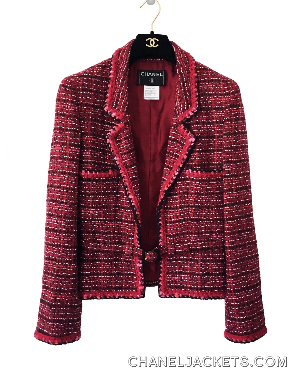香奈儿红色外套、夹克、背心女| eBay