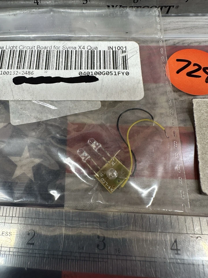 SYMA #100132-2486 LIGHT CIRCUIT BOARD for: X4 RC Quad New - Image 2 of 4