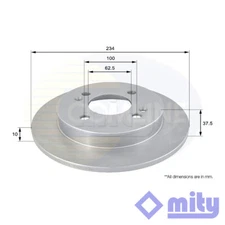 Fits Kia Picanto Hyundai i10 1.0 1.1 CRDi 1.2 Brake Disc Rear Mity #1
