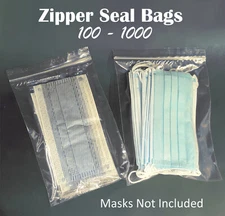 Clear Plastic Zip Lock Reclosable 6x9" 7x9" Face Mask Bags 2Ml Zipper Baggies