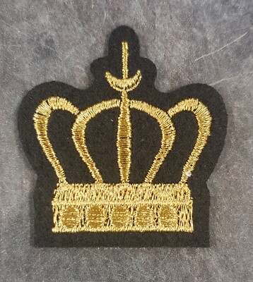 Goldkrone Königskrönung Stickerei Bügeln oder Aufnähen Stoff Patch für Kleidung