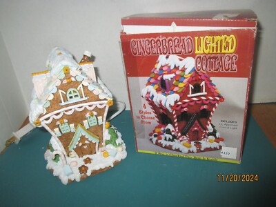 Light Up Gingerbread Cottage Christmas Village House With Box