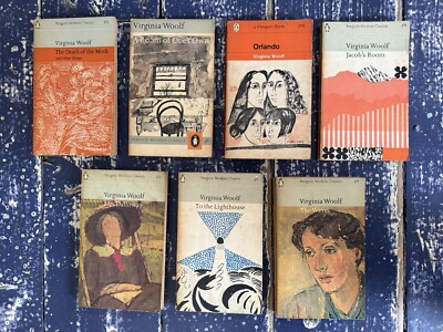 7 PENGUIN VIRGINIA WOOLF JACOB S ROOM OF ONE S OWN ORLANDO WAVES MRS DALLOWAY PB
