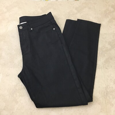 Soft Surroundings Leather Like Jeans Black Size 6 Skinny