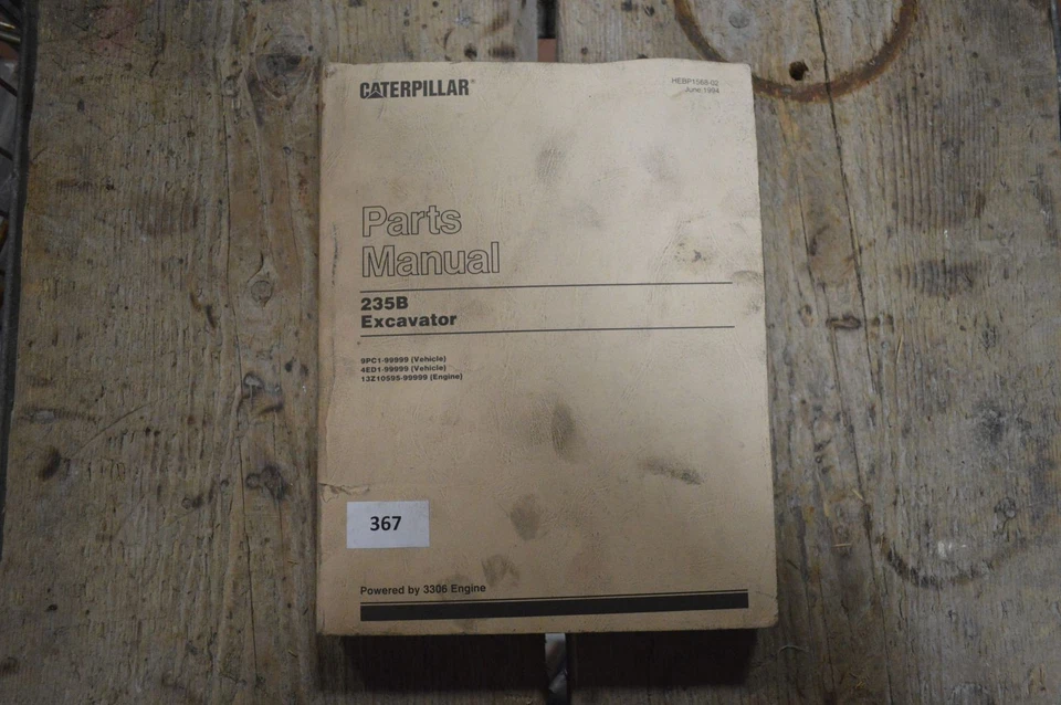 B367 - CATERPILLAR Parts Book - Teile-Katalog für 235B Bagger - Bild 1 von 1