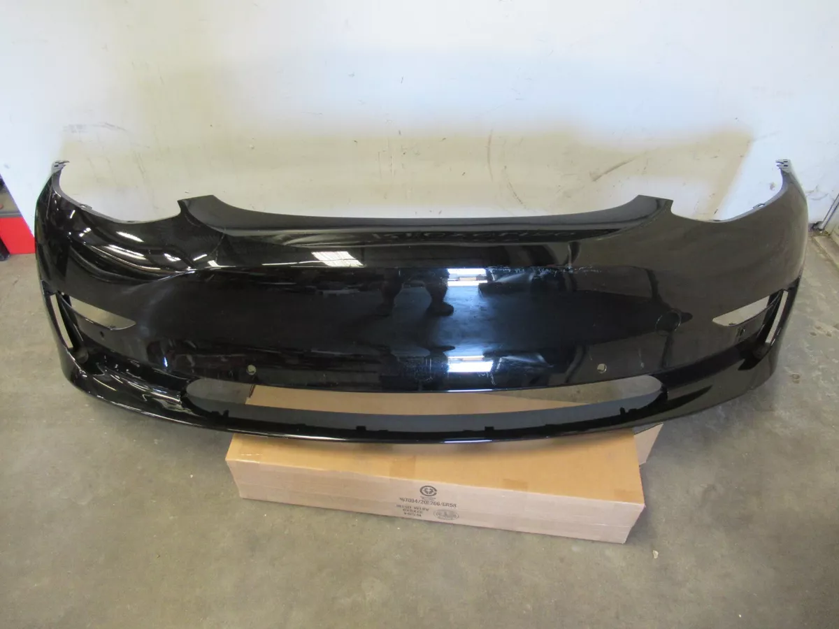 Tesla Model 3 Front Bumper Cover Used w Damage AS IS eBay