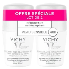 VICHY Anti-Perspirant Deodorant 48H Sensitive Skin Roll On 50ml [ PACK OF 2 ]