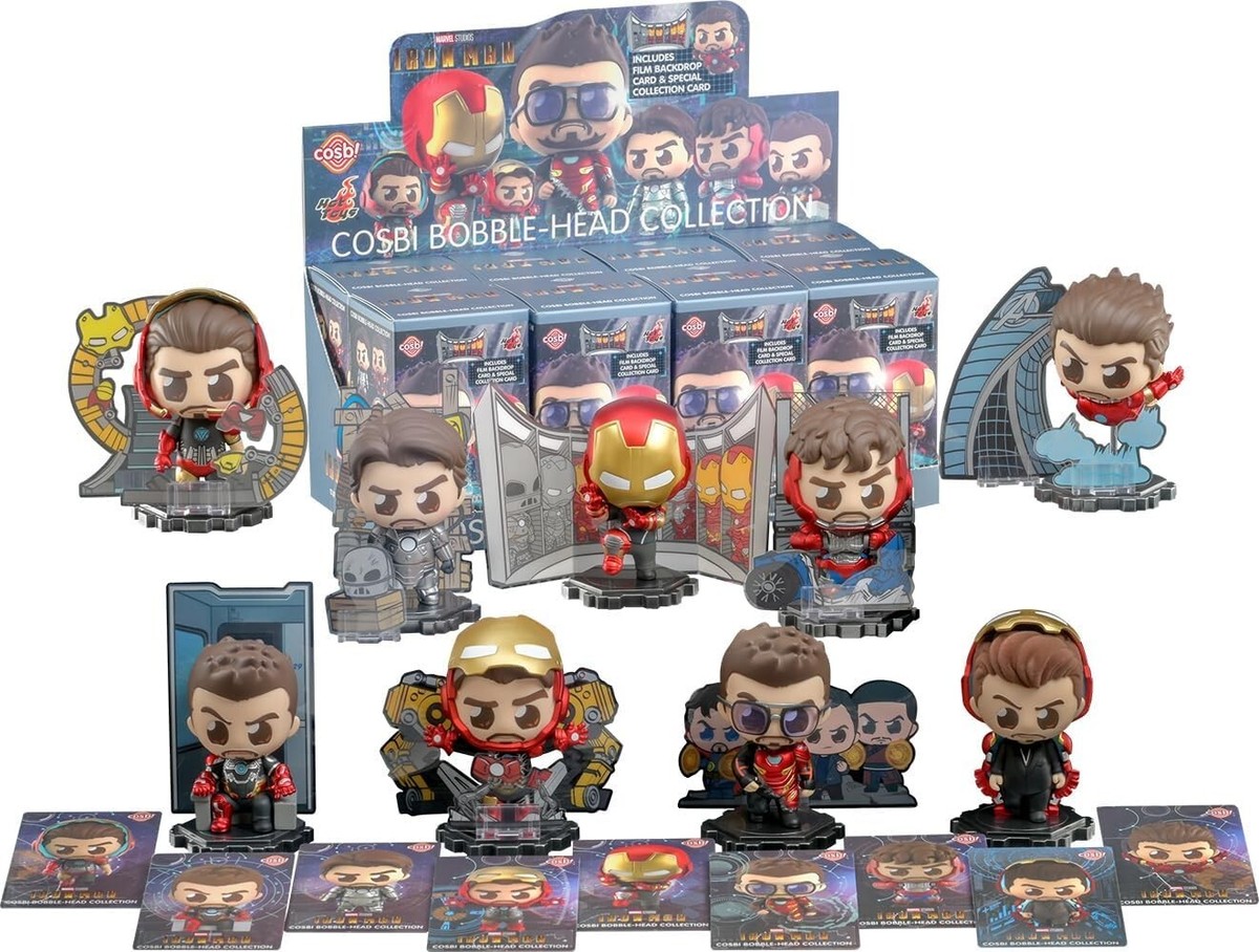 Hot Toys Cosbi Bobble-Head Iron Man Tony Stark Series 1 Box of 8