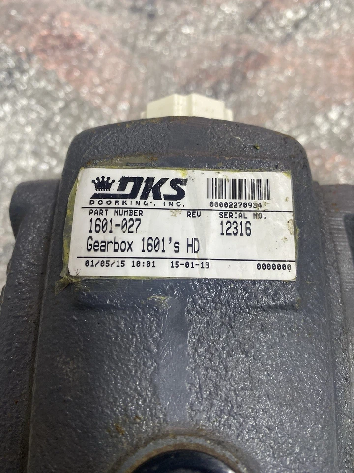 DKS Doorking 1601-027 Gearbox for Model 1601 Operator Parking Arm - Image 2 of 4