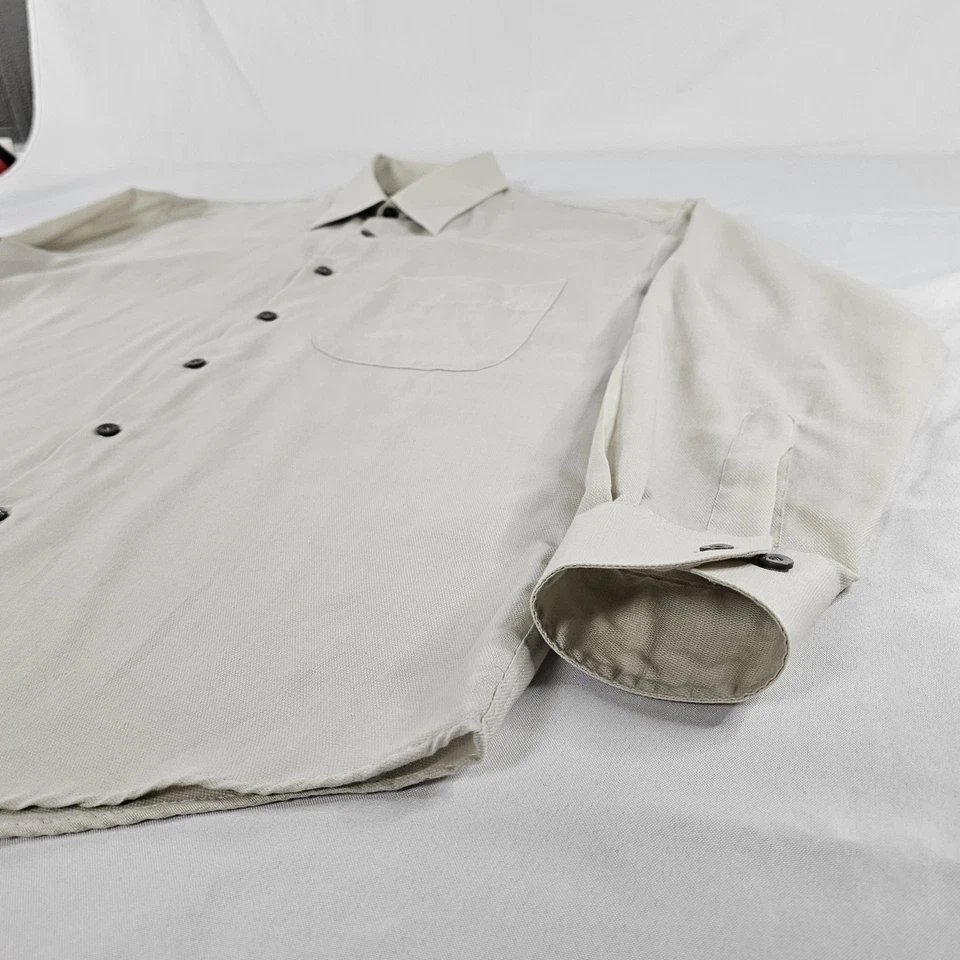 YVES SAINT LAURENT Ivory Off White Button Down Shirt Men's M 15-1/2 32-33 READ⬇ - Image 4 of 4