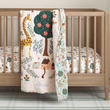 Pottery Barn Rifle Paper Co. Storybook Baby Quilt Organic Crib Fitted Sheet