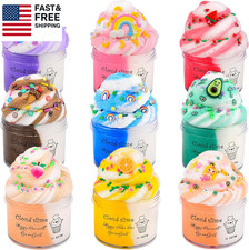 Cloud Slime Kit, 9 Pack Slimes with Peach, Watermelon, Rainbow, Blue Cute Slime