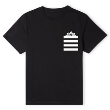 Image of Looney Tunes Taz Stripes Pocket Print Cartoon Adults T-Shirt | Black