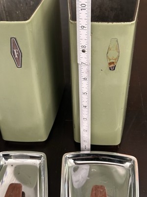 Vintage MCM Lincoln BeautyWare Four-Piece Avocado Green Kitchen