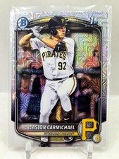 2025 Bowman Chrome 1st Easton Carmichael Silver HTA Mega Box Refractor SP ROOKIE