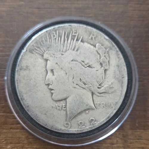 1922 D Peace Dollar $1 Silver Coin Circulated 0.9 Fineness Uncertified