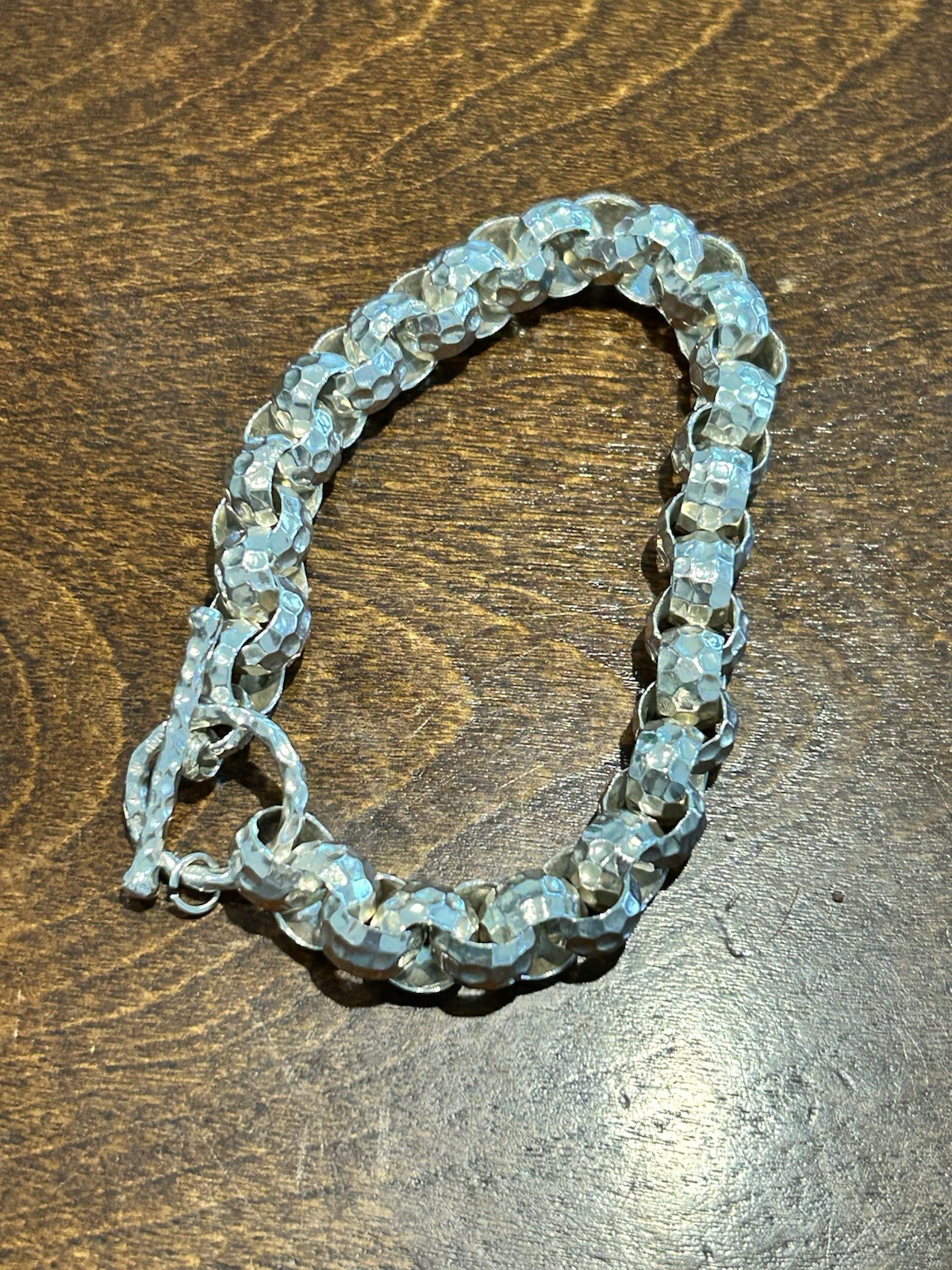 Sterling Silver Silpada, Heavy Hammered Rolo Bracelet. Great Condition.