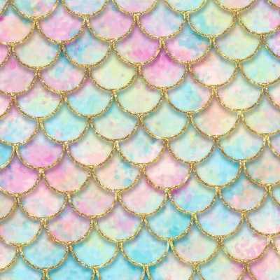 Mermaid Pastel Scales 24 - 16'' x 48''  Hydrographic Film Hydro Dipping