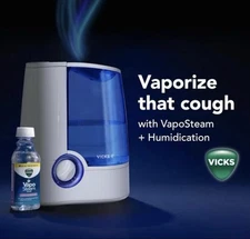 Vicks Warm Mist Humidifier - Air Humidifier for Bedroom, Home & Large Room, Baby