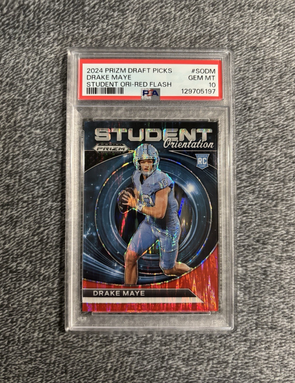 Drake Maye Panini Prizm Draft Picks Student Orientation #SODM Red Flash